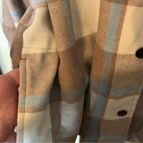 HFX Ladies’ Shirt Jacket Relaxed Fit Warm Shell Blue/Tan Large Sz XL - Picture 7 of 16